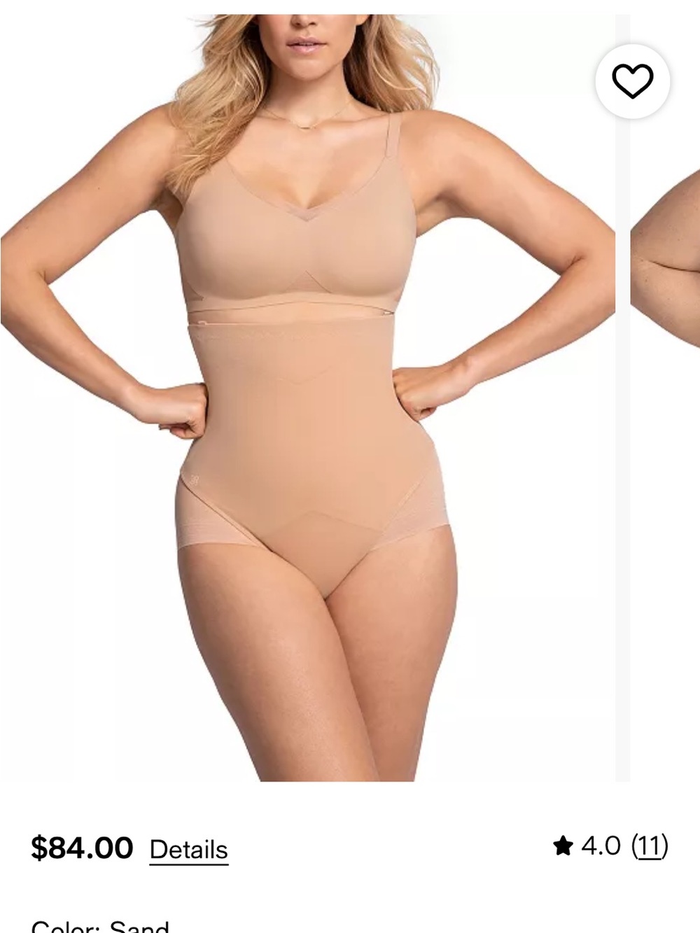 Honeylove High-Waist Shaping Brief in Sand